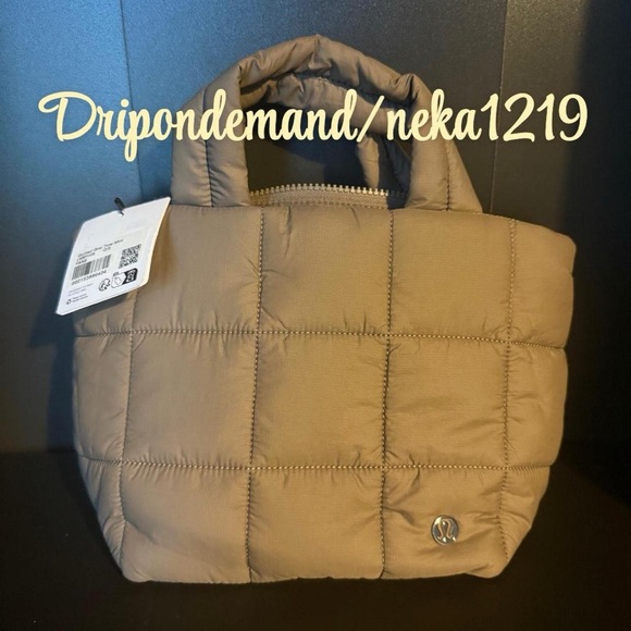 Lululemon Quilted Grid Tote Bag Mini 5L- Fawn Brown - Picture 3 of 9